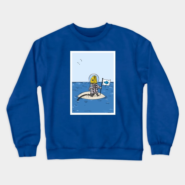 One Small Step Crewneck Sweatshirt by nowakdraws
